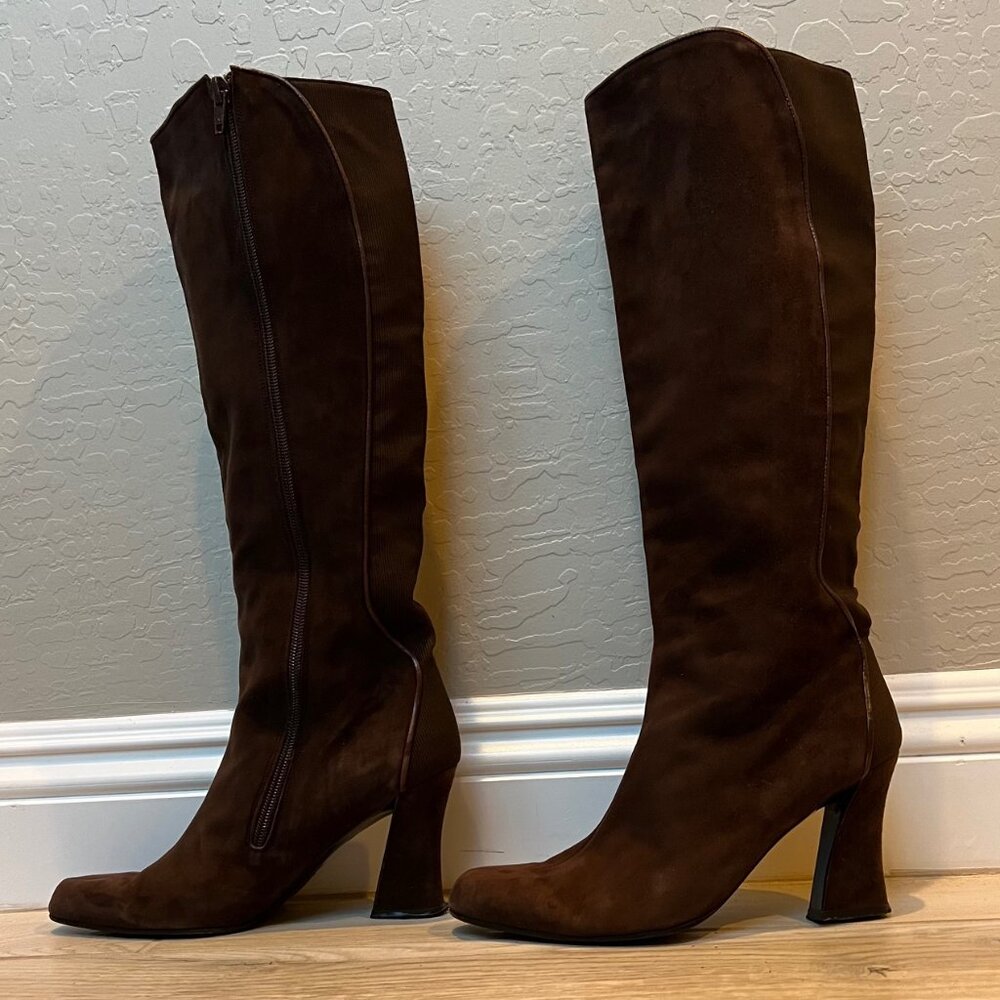 Charles Jordan Brown Suede Boots 7.5